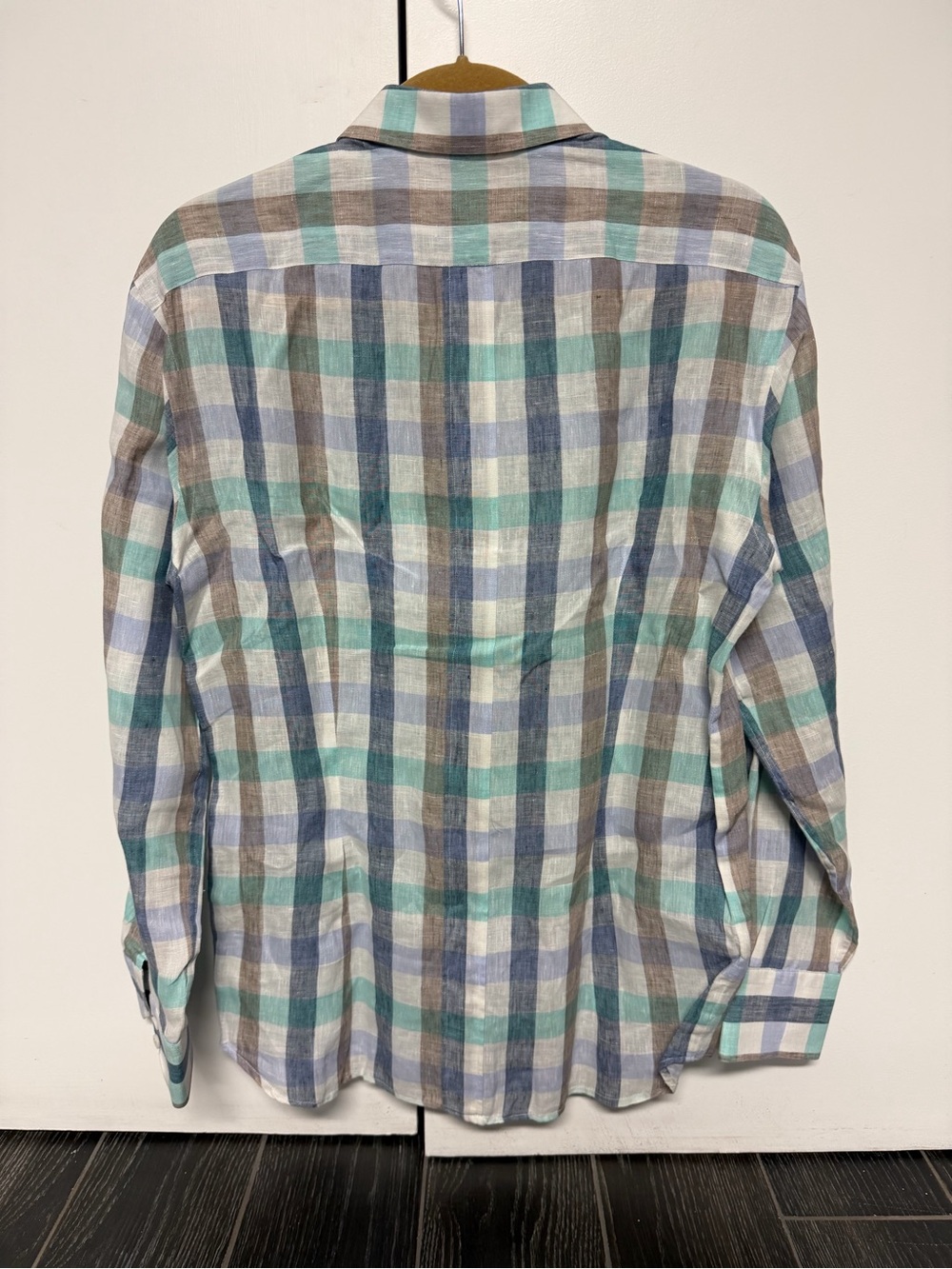 Van Laack Royal Linen Shirt — Multicolor Plaid - Picture 2 of 5